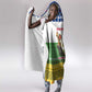 Central African Republic Christmas Hooded Blanket Santa and Safari Animals Baobab Trees Snowflakes - African Pride