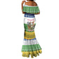 Central African Republic Christmas Mermaid Dress Santa and Safari Animals Baobab Trees Snowflakes - African Pride