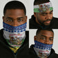 Central African Republic Christmas Neck Gaiter Santa and Safari Animals Baobab Trees Snowflakes - African Pride