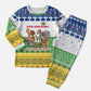 Central African Republic Christmas Pajama Set Santa and Safari Animals Baobab Trees Snowflakes - African Pride