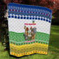 Central African Republic Christmas Quilt Santa and Safari Animals Baobab Trees Snowflakes - African Pride