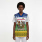 Central African Republic Christmas Scrub Top Santa and Safari Animals Baobab Trees Snowflakes - African Pride