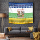 Central African Republic Christmas Tapestry Santa and Safari Animals Baobab Trees Snowflakes - African Pride