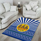 Central African Republic Christmas Area Rug Drumming Beat of Joy Tribal Pattern and Snowflakes - African Pride