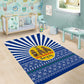 Central African Republic Christmas Area Rug Drumming Beat of Joy Tribal Pattern and Snowflakes - African Pride