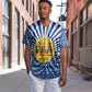 Central African Republic Christmas Baseball Jersey Drumming Beat of Joy Tribal Pattern and Snowflakes - African Pride