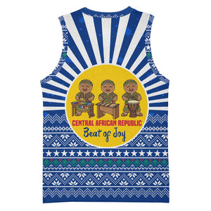 Central African Republic Christmas Basketball Jersey Drumming Beat of Joy Tribal Pattern and Snowflakes - African Pride
