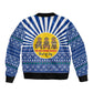 Central African Republic Christmas Bomber Jacket Drumming Beat of Joy Tribal Pattern and Snowflakes - African Pride