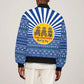 Central African Republic Christmas Bomber Jacket Drumming Beat of Joy Tribal Pattern and Snowflakes - African Pride