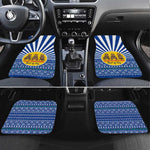 Central African Republic Christmas Car Mats Drumming Beat of Joy Tribal Pattern and Snowflakes - African Pride
