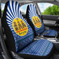 Central African Republic Christmas Car Seat Cover Drumming Beat of Joy Tribal Pattern and Snowflakes - African Pride