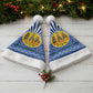 Central African Republic Christmas Santa Hat Drumming Beat of Joy Tribal Pattern and Snowflakes - African Pride