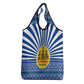 Central African Republic Christmas Grocery Bag Drumming Beat of Joy Tribal Pattern and Snowflakes - African Pride