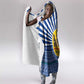 Central African Republic Christmas Hooded Blanket Drumming Beat of Joy Tribal Pattern and Snowflakes - African Pride