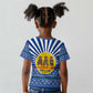 Central African Republic Christmas Kid T shirt Drumming Beat of Joy Tribal Pattern and Snowflakes - African Pride