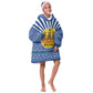 Central African Republic Christmas Kid Wearable Blanket Hoodie Drumming Beat of Joy Tribal Pattern and Snowflakes - African Pride