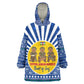 Central African Republic Christmas Kid Wearable Blanket Hoodie Drumming Beat of Joy Tribal Pattern and Snowflakes - African Pride