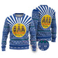 Central African Republic Christmas Ugly Christmas Sweater Drumming Beat of Joy Tribal Pattern and Snowflakes - African Pride