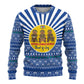 Central African Republic Christmas Ugly Christmas Sweater Drumming Beat of Joy Tribal Pattern and Snowflakes - African Pride