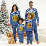 Central African Republic Christmas Pajama Set Drumming Beat of Joy Tribal Pattern and Snowflakes - African Pride