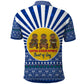 Central African Republic Christmas Polo Shirt Drumming Beat of Joy Tribal Pattern and Snowflakes - African Pride