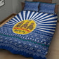 Central African Republic Christmas Quilt Bed Set Drumming Beat of Joy Tribal Pattern and Snowflakes - African Pride