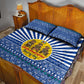 Central African Republic Christmas Quilt Bed Set Drumming Beat of Joy Tribal Pattern and Snowflakes - African Pride