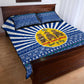 Central African Republic Christmas Quilt Bed Set Drumming Beat of Joy Tribal Pattern and Snowflakes - African Pride