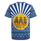 Central African Republic Christmas Rugby Jersey Drumming Beat of Joy Tribal Pattern and Snowflakes - African Pride