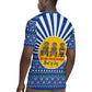 Central African Republic Christmas Rugby Jersey Drumming Beat of Joy Tribal Pattern and Snowflakes - African Pride