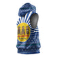 Central African Republic Christmas Sleeveless Hoodie Drumming Beat of Joy Tribal Pattern and Snowflakes - African Pride