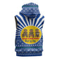 Central African Republic Christmas Sleeveless Zip Hoodie Drumming Beat of Joy Tribal Pattern and Snowflakes - African Pride
