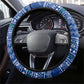 Central African Republic Christmas Steering Wheel Cover Drumming Beat of Joy Tribal Pattern and Snowflakes - African Pride