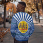 Central African Republic Christmas Sweatshirt Drumming Beat of Joy Tribal Pattern and Snowflakes - African Pride