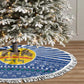 Central African Republic Christmas Tree Skirt Drumming Beat of Joy Tribal Pattern and Snowflakes - African Pride
