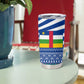 Central African Republic Christmas Tumbler Cup Drumming Beat of Joy Tribal Pattern and Snowflakes - African Pride