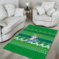 Comoros Christmas Area Rug Santa Riding Dolphin Ocean Waves Crescent Moon - African Pride