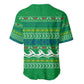 Comoros Christmas Baseball Jersey Santa Riding Dolphin Ocean Waves Crescent Moon - African Pride