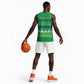 Comoros Christmas Basketball Jersey Santa Riding Dolphin Ocean Waves Crescent Moon - African Pride
