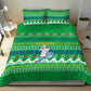 Comoros Christmas Bedding Set Santa Riding Dolphin Ocean Waves Crescent Moon - African Pride