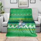 Comoros Christmas Blanket Santa Riding Dolphin Ocean Waves Crescent Moon - African Pride