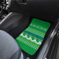 Comoros Christmas Car Mats Santa Riding Dolphin Ocean Waves Crescent Moon - African Pride