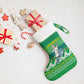 Comoros Christmas Stocking Santa Riding Dolphin Ocean Waves Crescent Moon - African Pride