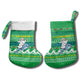Comoros Christmas Stocking Santa Riding Dolphin Ocean Waves Crescent Moon - African Pride