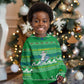 Comoros Christmas Kid Ugly Christmas Sweater Santa Riding Dolphin Ocean Waves Crescent Moon - African Pride