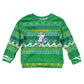 Comoros Christmas Kid Ugly Christmas Sweater Santa Riding Dolphin Ocean Waves Crescent Moon - African Pride