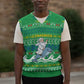 Comoros Christmas Knitted V-Neck Vest Santa Riding Dolphin Ocean Waves Crescent Moon - African Pride