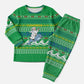 Comoros Christmas Pajama Set Santa Riding Dolphin Ocean Waves Crescent Moon - African Pride