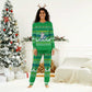 Comoros Christmas Pajama Set Santa Riding Dolphin Ocean Waves Crescent Moon - African Pride