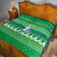 Comoros Christmas Quilt Santa Riding Dolphin Ocean Waves Crescent Moon - African Pride